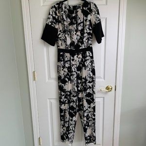 Nwot Topshop Abstract Floral Print Jumpsuit Us 4